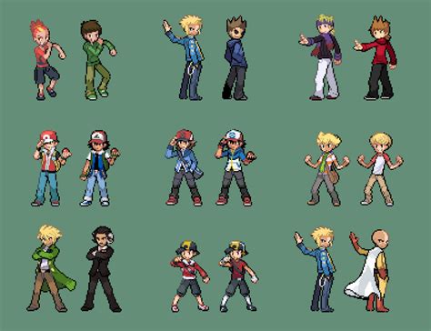 pokemon trainer sprites|pokemon trainer sprite sheet.